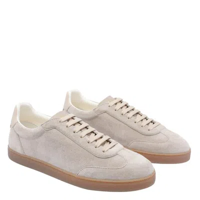 Brunello Cucinelli Suede Sneakers For Sophisticated Comfort In Nude