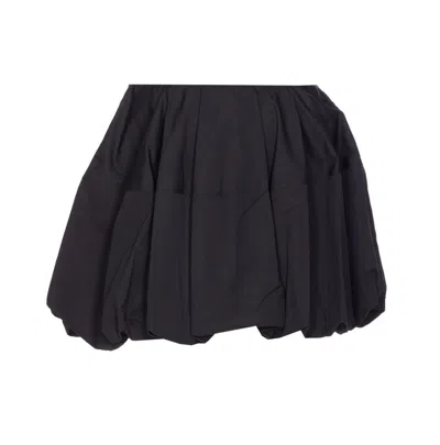 Alaïa Balloon Fit Skirt With Gathered Accents In Black