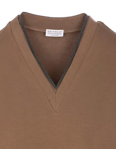 Brunello Cucinelli T-shirts And Polos In Brown