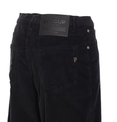 Dondup Loose Fit Velvet Trousers With Button Detailing
