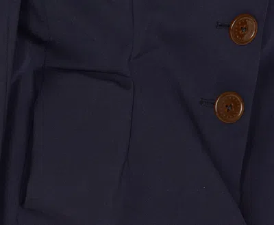 Vivienne Westwood Tailored Jacket With Buttoned Back Vent In Blue