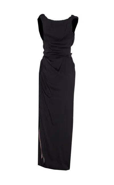 Vivienne Westwood Ginnie Jersey Maxi Dress In Black