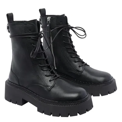 Vic Matie Round Toe Ankle Boots In Black