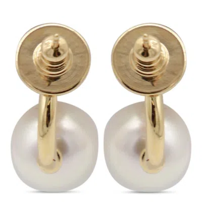 Jimmy Choo Crystal And Pearl Gold Earrings In White