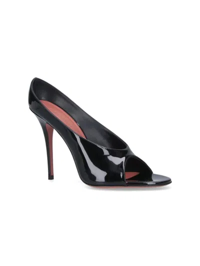 Amina Muaddi Anok Slipper 105 Patent Black 105 Mm Sm In Black