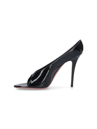 Amina Muaddi Anok Slipper 105 Patent Black 105 Mm Sm In Black