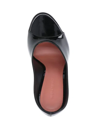 Amina Muaddi Anok Slipper 105 Patent Black 105 Mm Sm In Black