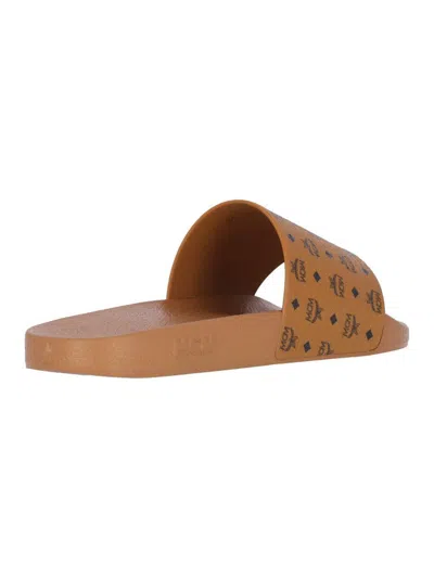 Mcm Monogram Slide Sandals