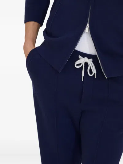 Brunello Cucinelli Cashmere Track Pants In Blue