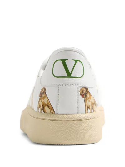 Valentino Sneaker Royco In Vitello Nappato Petit Charles In White
