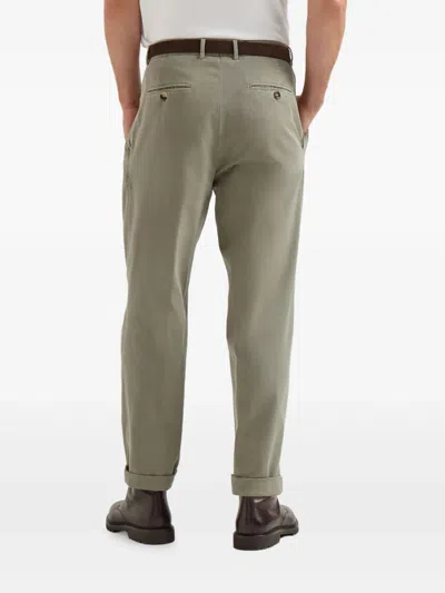 Brunello Cucinelli Straight-leg Trousers In Green