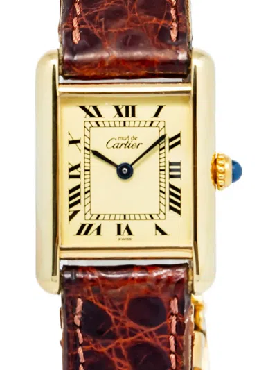 Pre-owned Cartier Vermeil Tank 28mm