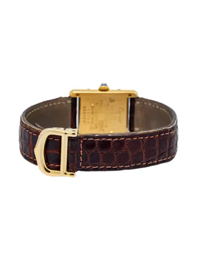 Pre-owned Cartier Vermeil Tank 28mm