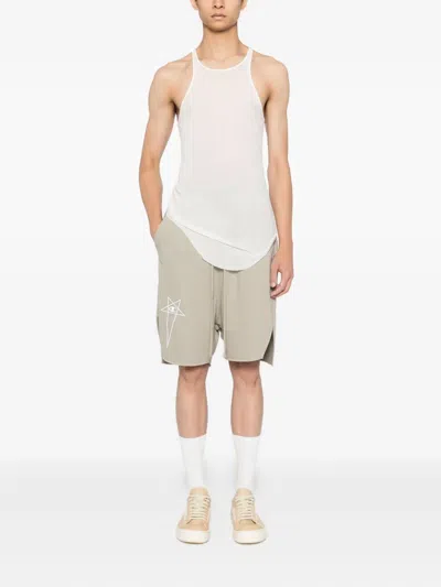 Rick Owens X Champion Cotton Shorts Trousers White In Green