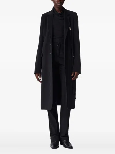 Ann Demeulemeester Single-breasted Coat In Black