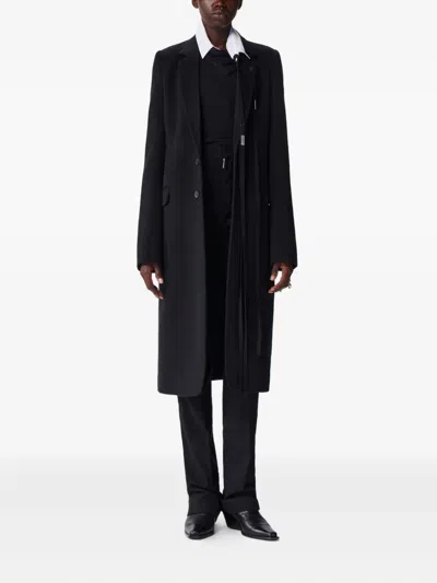 Ann Demeulemeester Single-breasted Coat In Black
