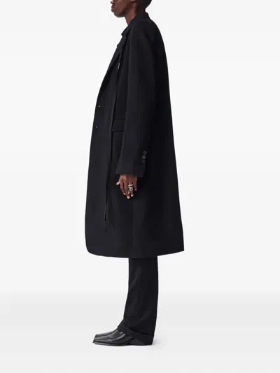 Ann Demeulemeester Single-breasted Coat In Black