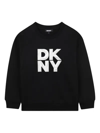 Dkny Logo-print Sweatshirt In Black