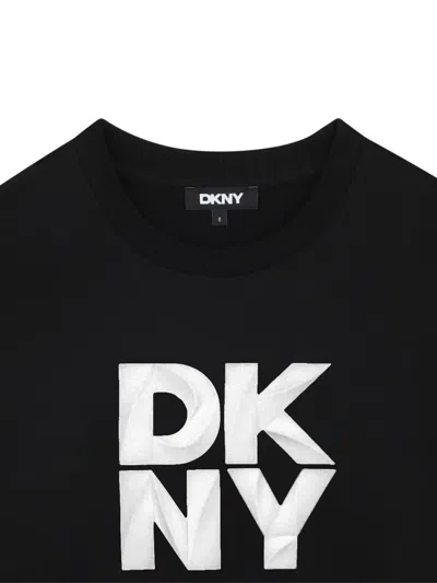 Dkny Logo-print Sweatshirt In Black