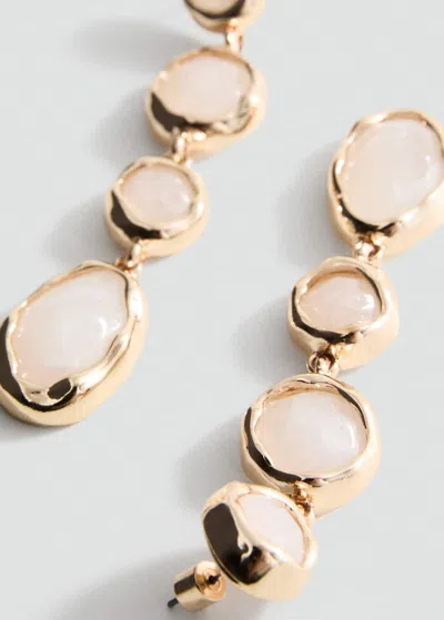 Mango Resin Pendant Earrings Gold