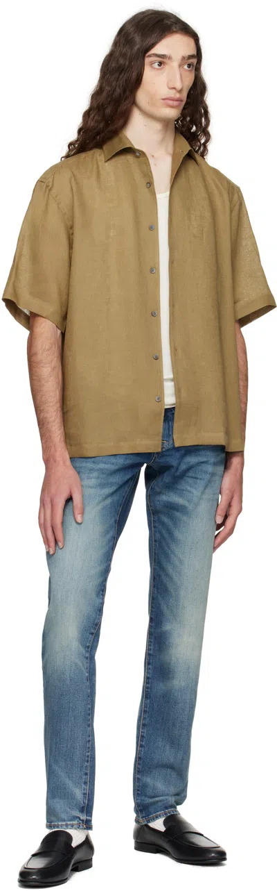 Hugo Boss Mens Medium Blue Beckham X Boss Slim-leg Mid-rise Stretch-denim Jeans In Blue