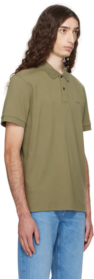 Hugo Boss Khaki Pallas Piqué Logo Polo