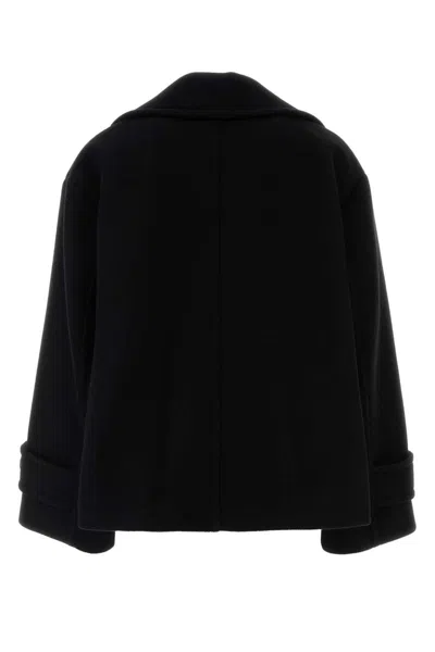 Chloé Oversized Short Coat In Black