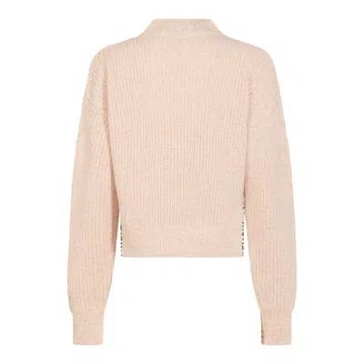 Marni Ribbed Knit Crewneck Dropped Shoulders In Neutral