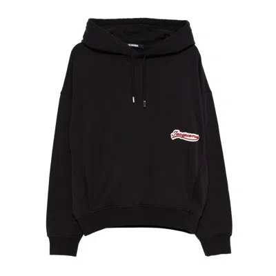 Jacquemus Cotton Sweatshirts In Black
