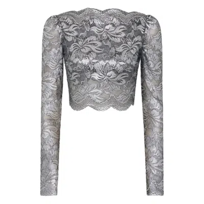 Rabanne Polyester Tops In Gray