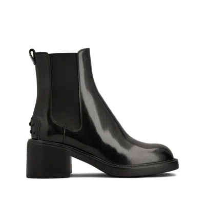 Tod's 60mm Leather Chelsea Boots In Black