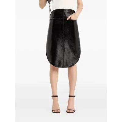 Courrèges Courreges Black Cotton Blend Skirt