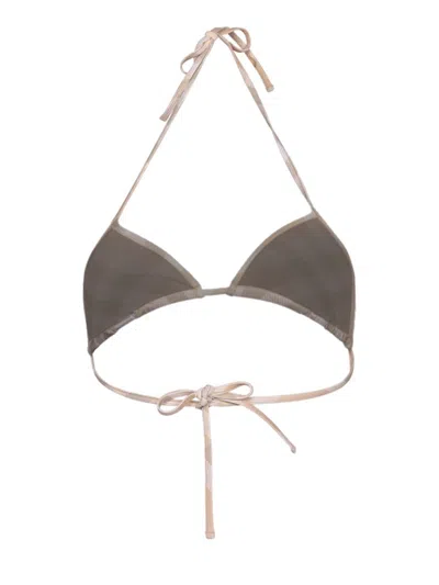Burberry Triangle Swimsuit In Neutral