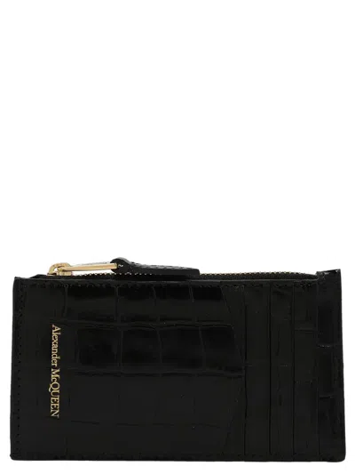Alexander Mcqueen 'skull' Card Holder In Black