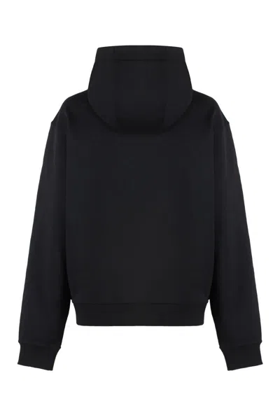 Burberry Cotton Hoodie In Blue