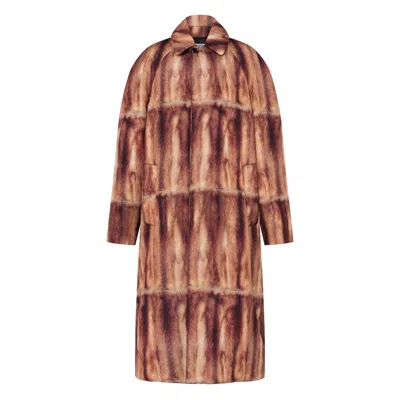 Moschino Abstract Printed Coat In Multi