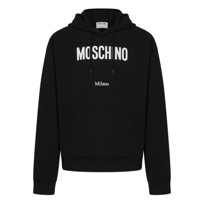 Moschino Cotton Hoodie With Drawstrings And Kangaroo Pocket