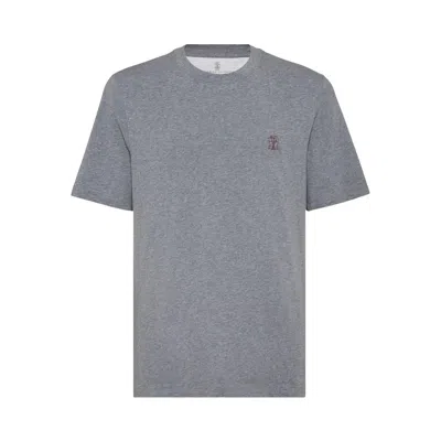 Brunello Cucinelli T-shirts In Gray