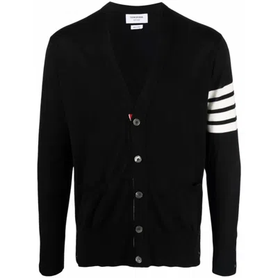 Thom Browne Classic V-neck Cardigan In Fine Merino Wool With 4bar Stripes Clothing