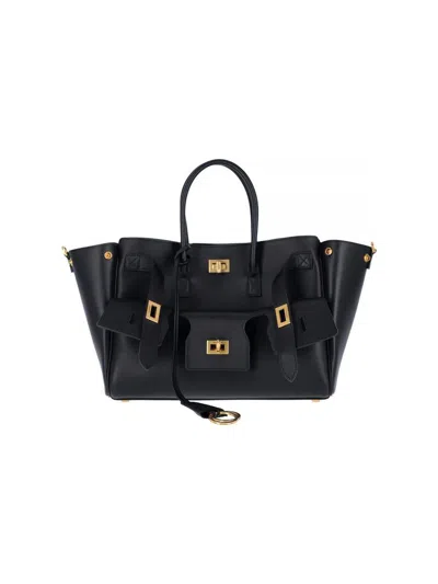 Balenciaga Structured Tote Bag With Buckle And Gold-tone
