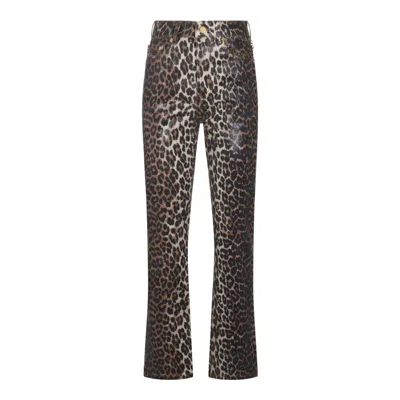 Ganni Leopard Cotton Jeans