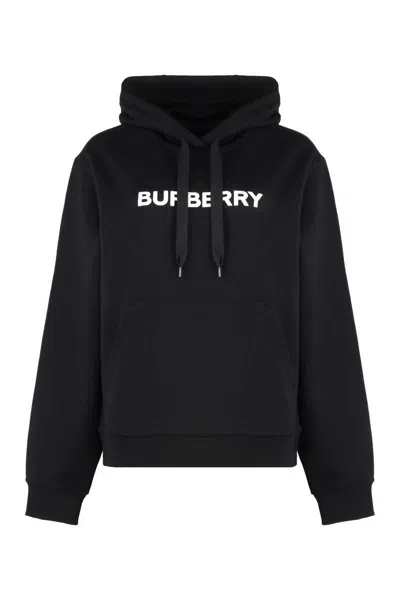 Burberry Cotton Hoodie In Blue