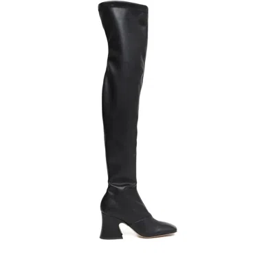 Chloé Janis Patent Leather Over-the-knee Boots In Black