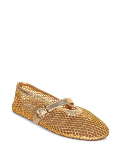 Alaïa Golden Mesh Ballerina Flats