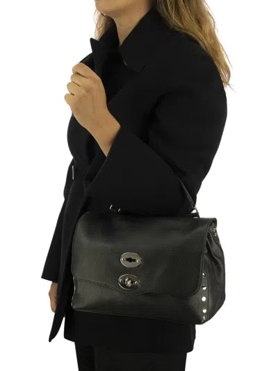 Zanellato Small Leather Handbag With Adjustable Shoulder Strap