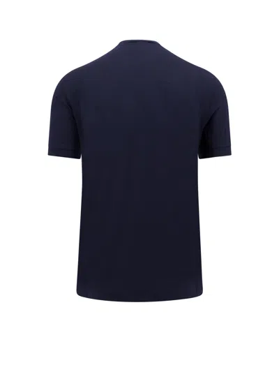 Giorgio Armani Official Store T-shirt En Interlock De Coton Avec Broderie Logo