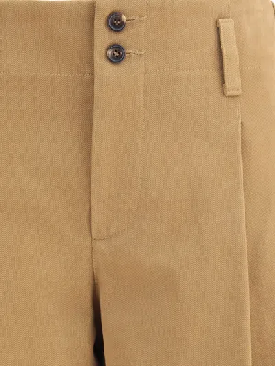 Chloé High-rise Wide-leg Pants In Cotton Canvas In Brown