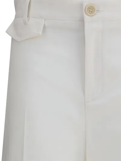 Chloé Wide-leg Flare Pants With Waist Belt Loops In White