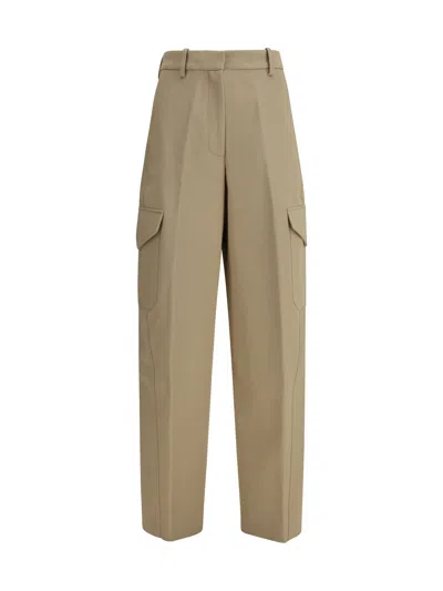 Givenchy Cotton And Wool Cocoon Trousers With Pockets Clothing In Neutral
