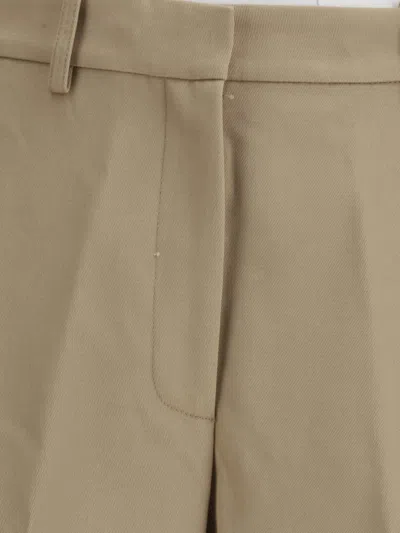 Givenchy Cotton And Wool Cocoon Trousers With Pockets Clothing In Neutral